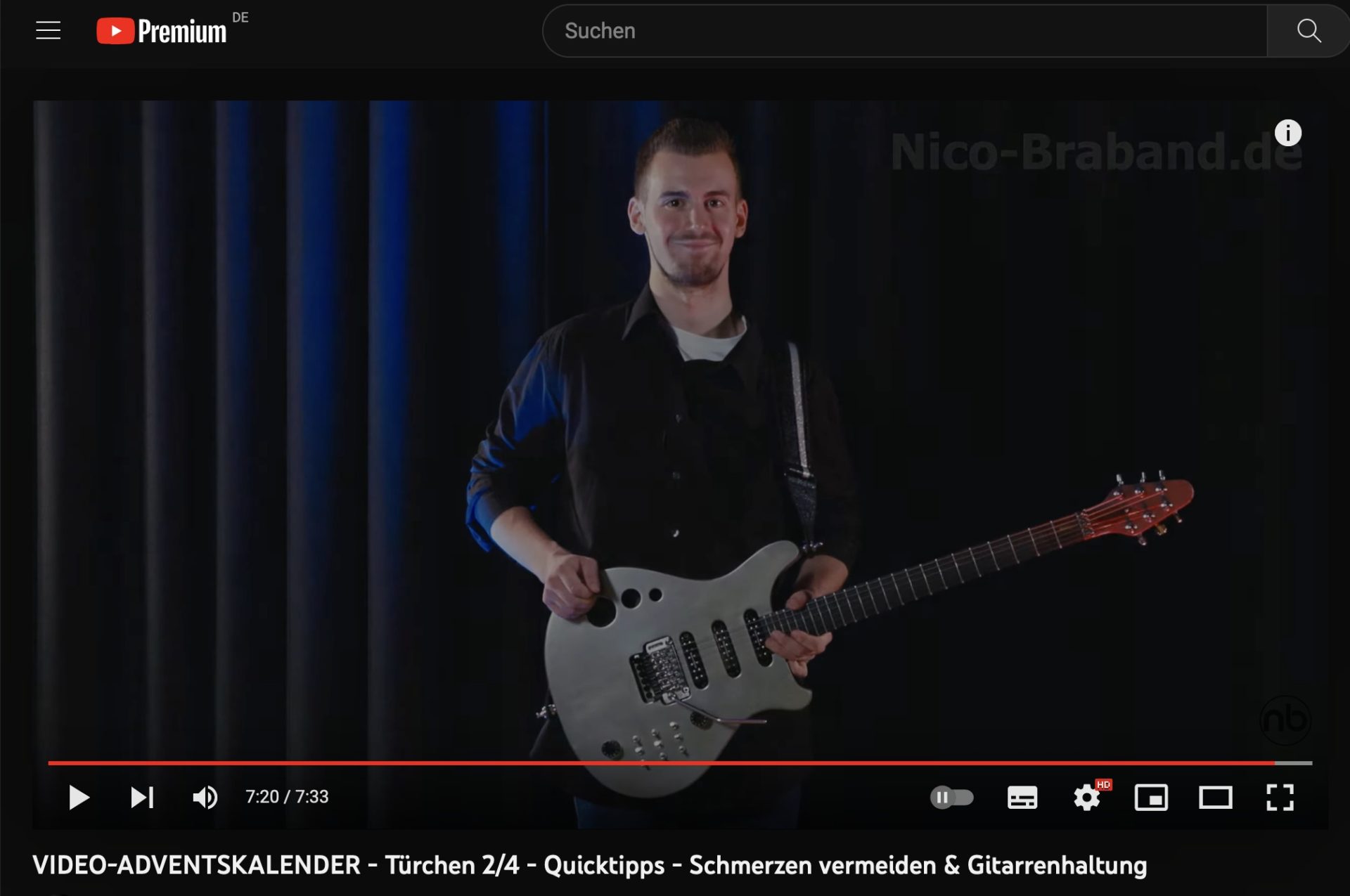 Adventskalender mit Videos zum Thema Gitarre Lernen von Nico Braband