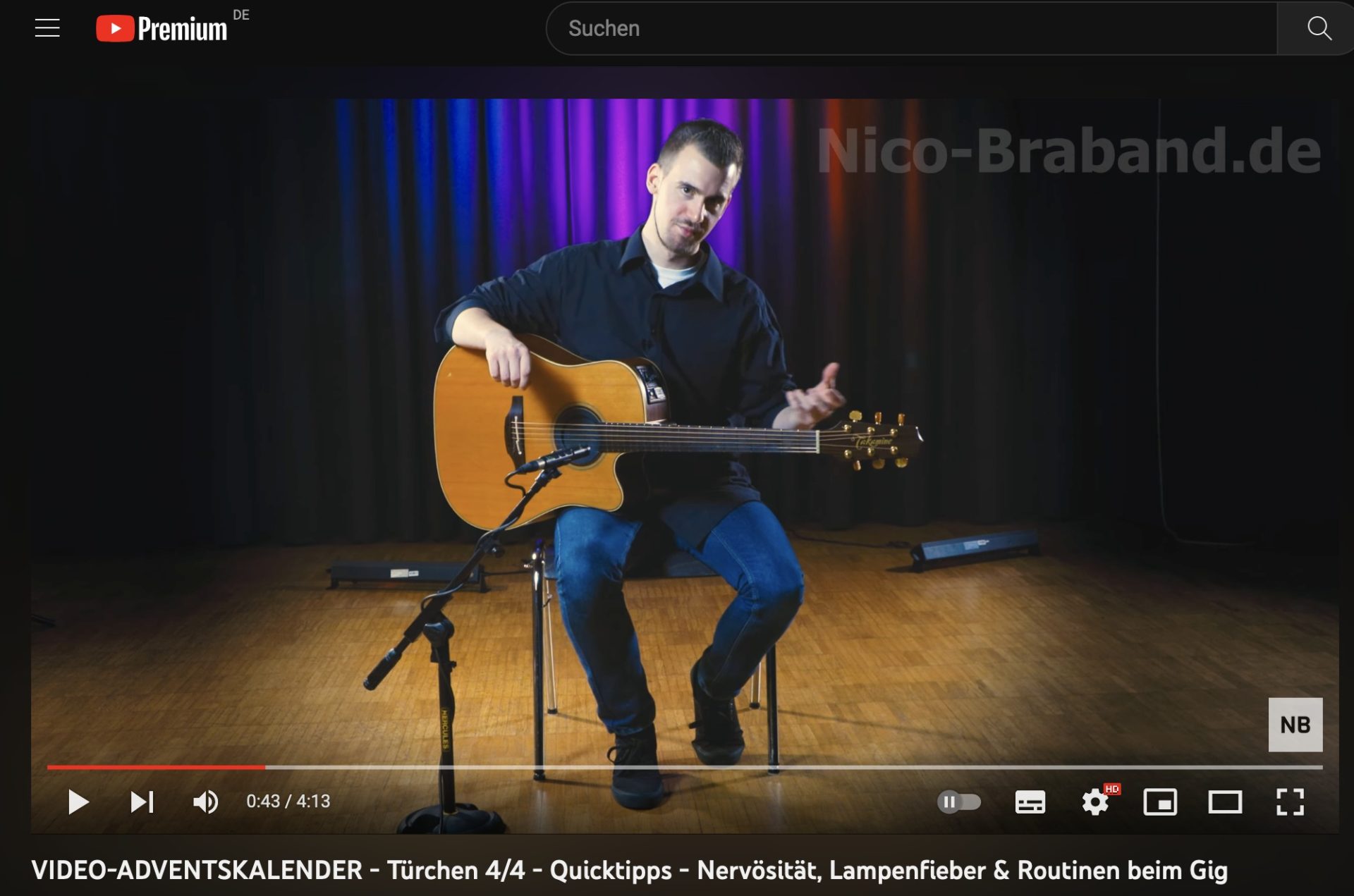 Viertes Türchen des Videoadventskalenders von Musiker Nico Braband